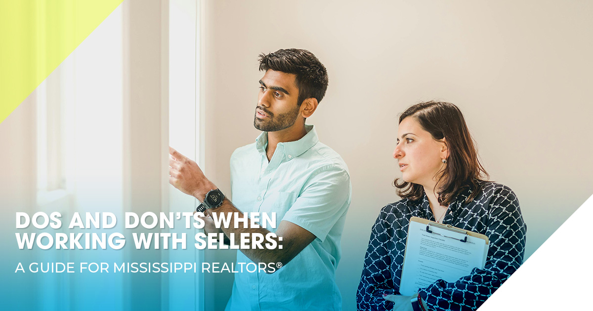 REALTOR® advising a seller on listing agreement details.